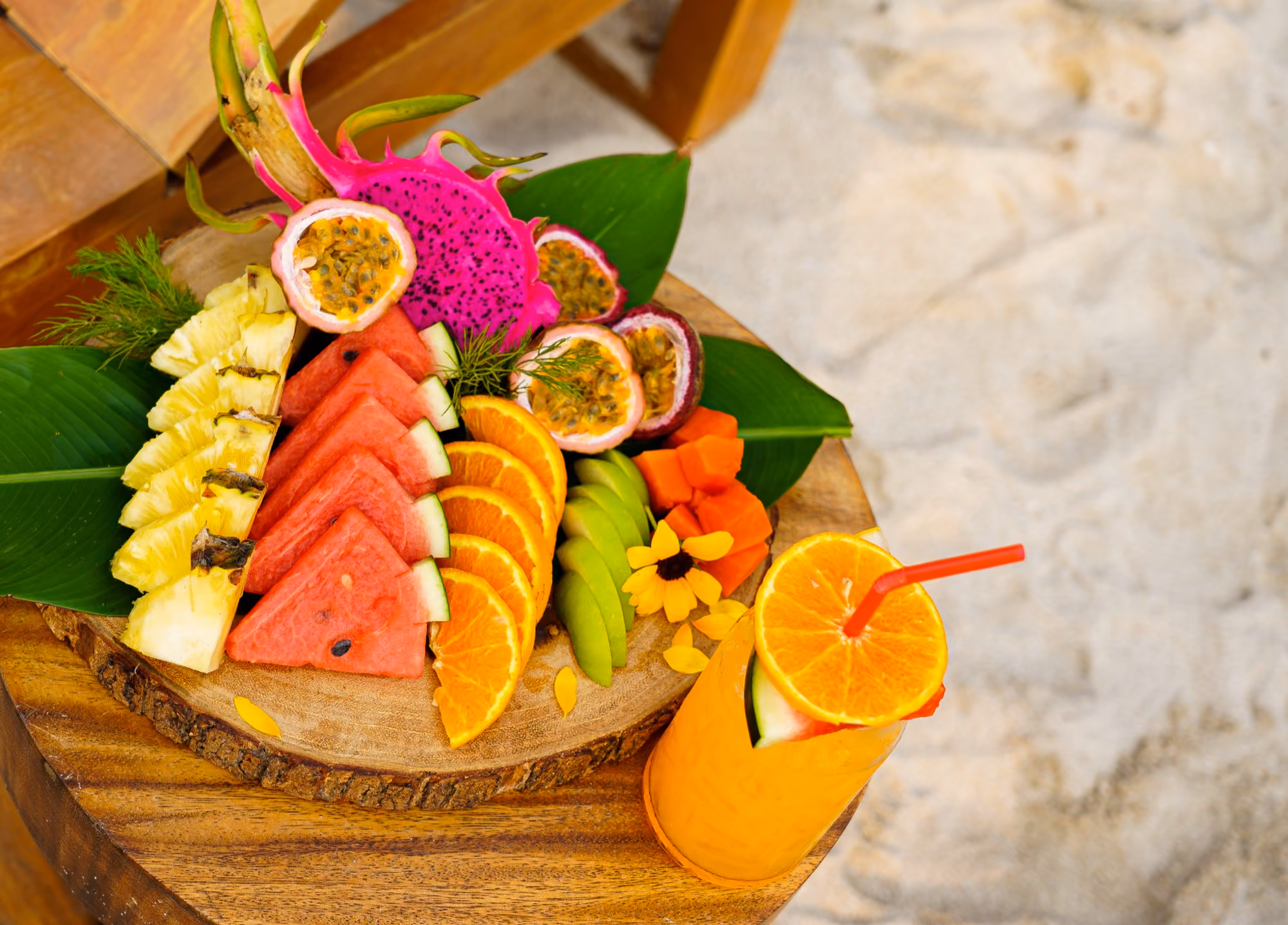 Beachfront Bar — Fruit platter on the beach 3