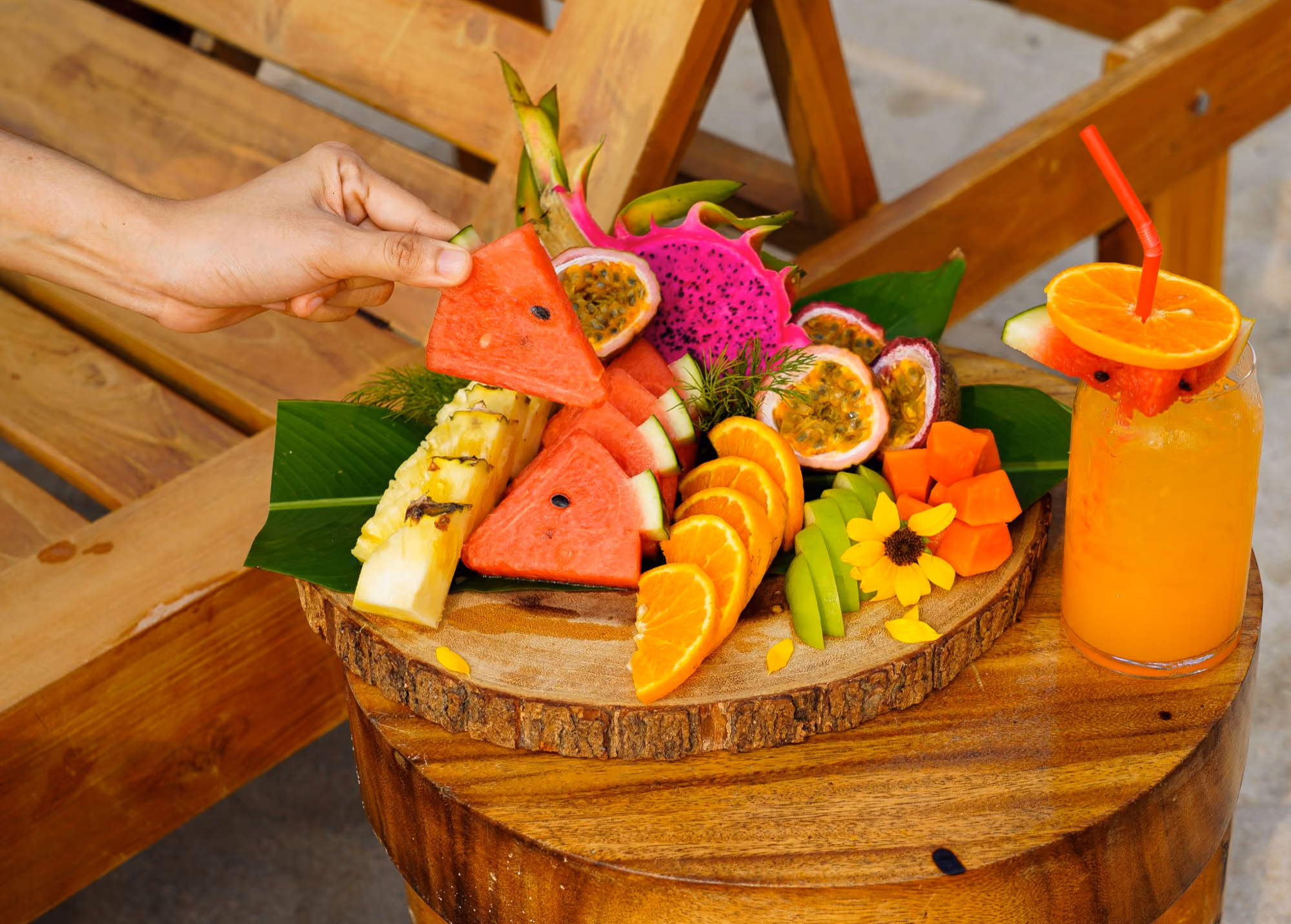 Beachfront Bar — Fruit platter on the beach 8