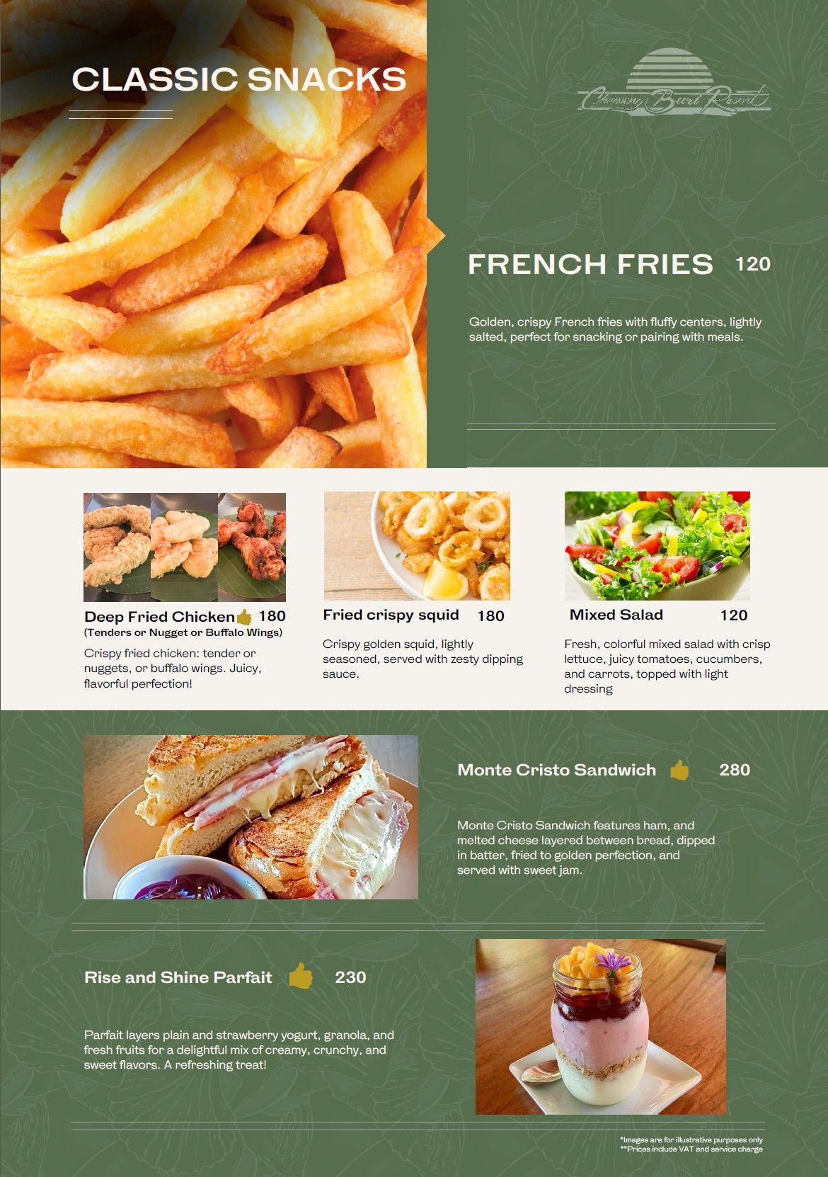 FIP Sunset Beach Party Menu