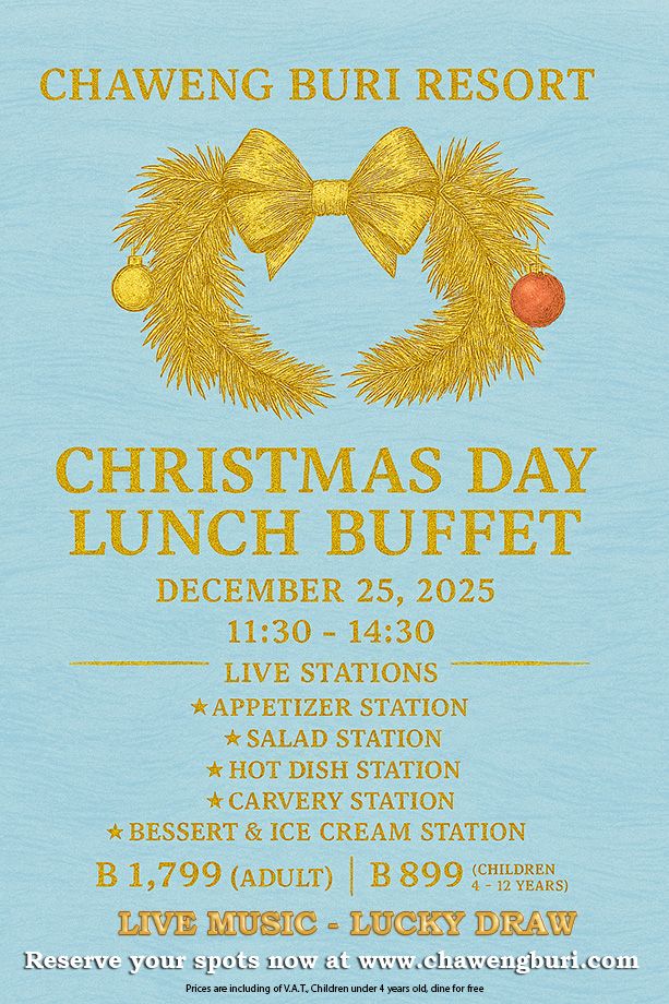 Christmas Day Lunch Buffet at the Chaweng Buri Resort Samui